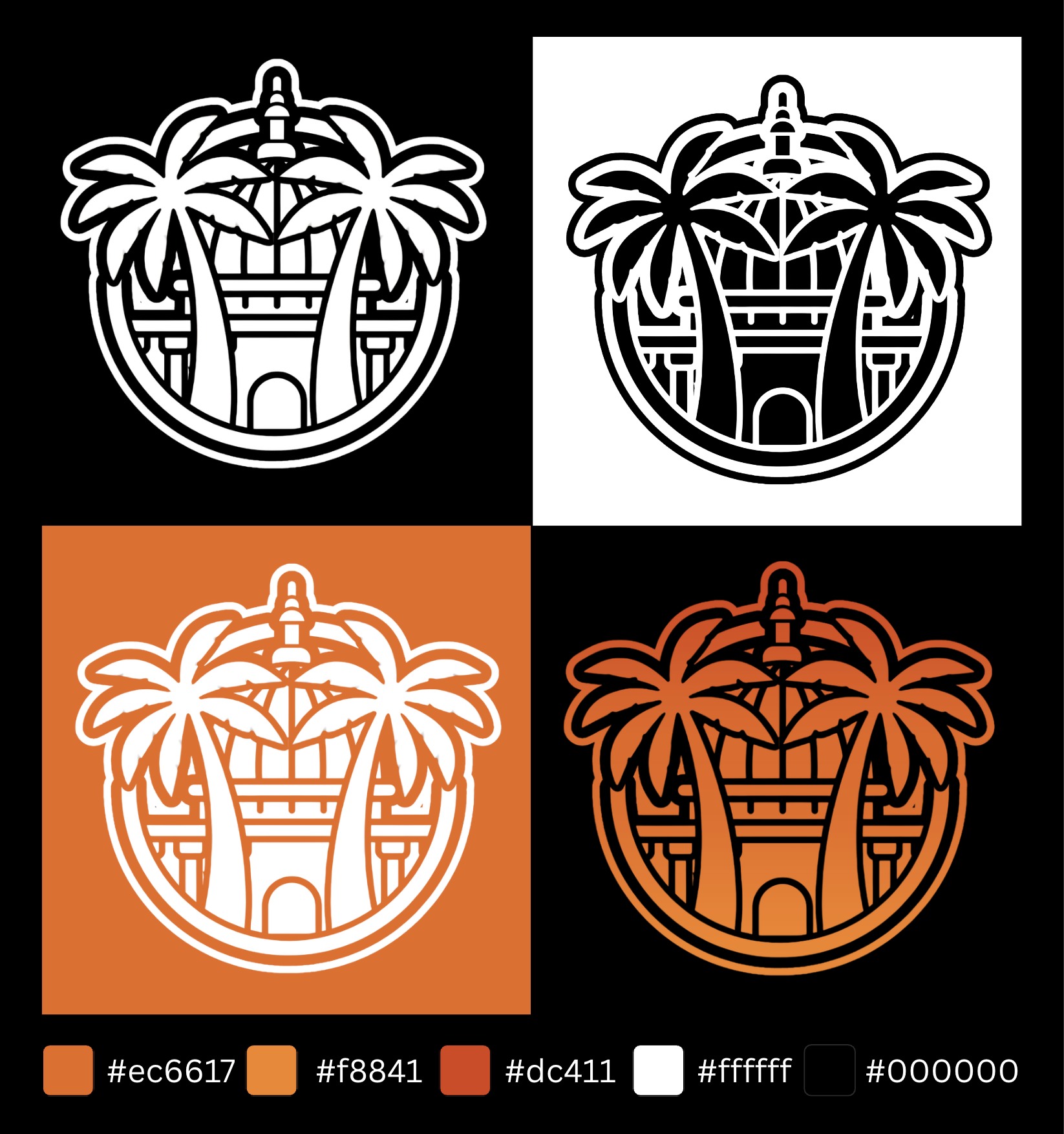 Orange coastal fortress logo presentation