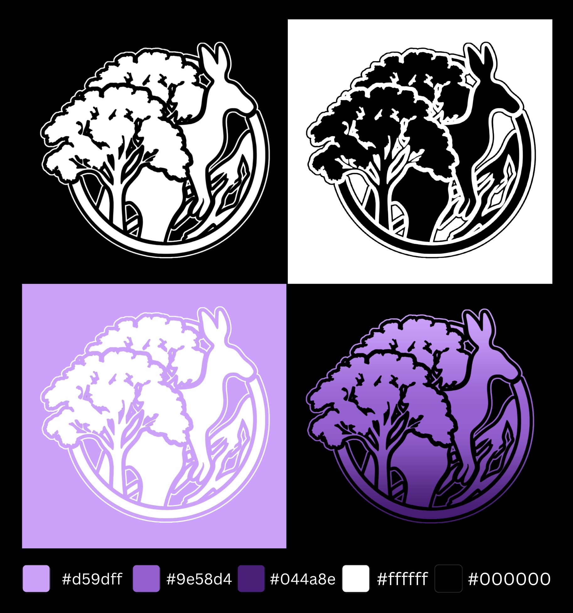 Purple wildlife logo presentation